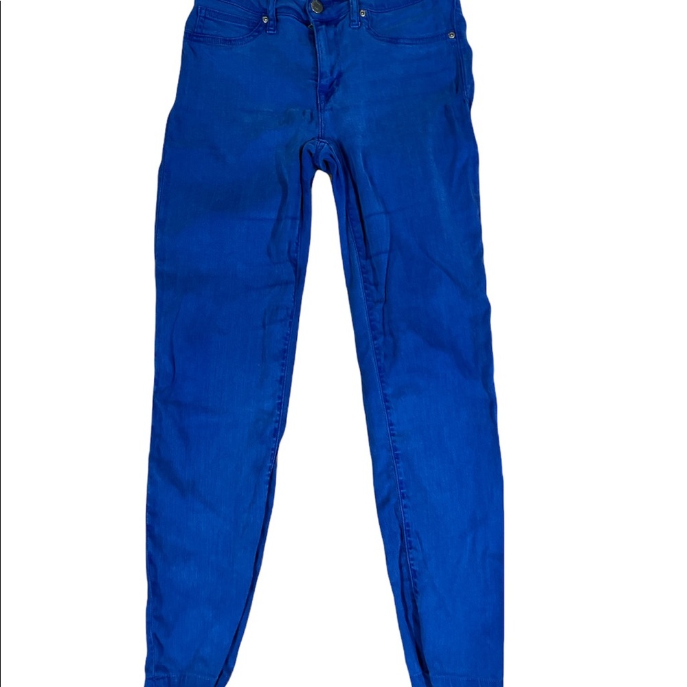 Gap 1969 Curvy Jeans Jeggings Womens Size 6/27 Stretch Low Rise Bright Blue
